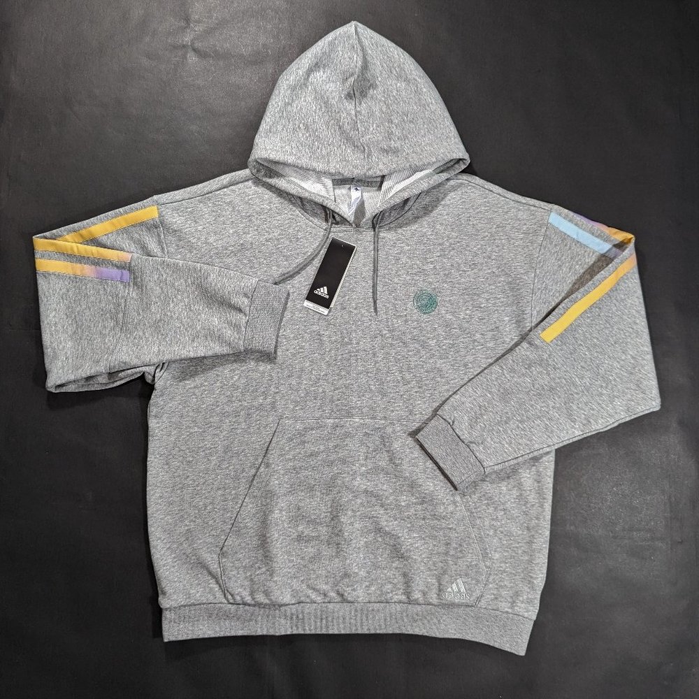 Adidas Basketball Men's Donovan Mitchell Pullover Hoodie Size L Grey Sweatshirt